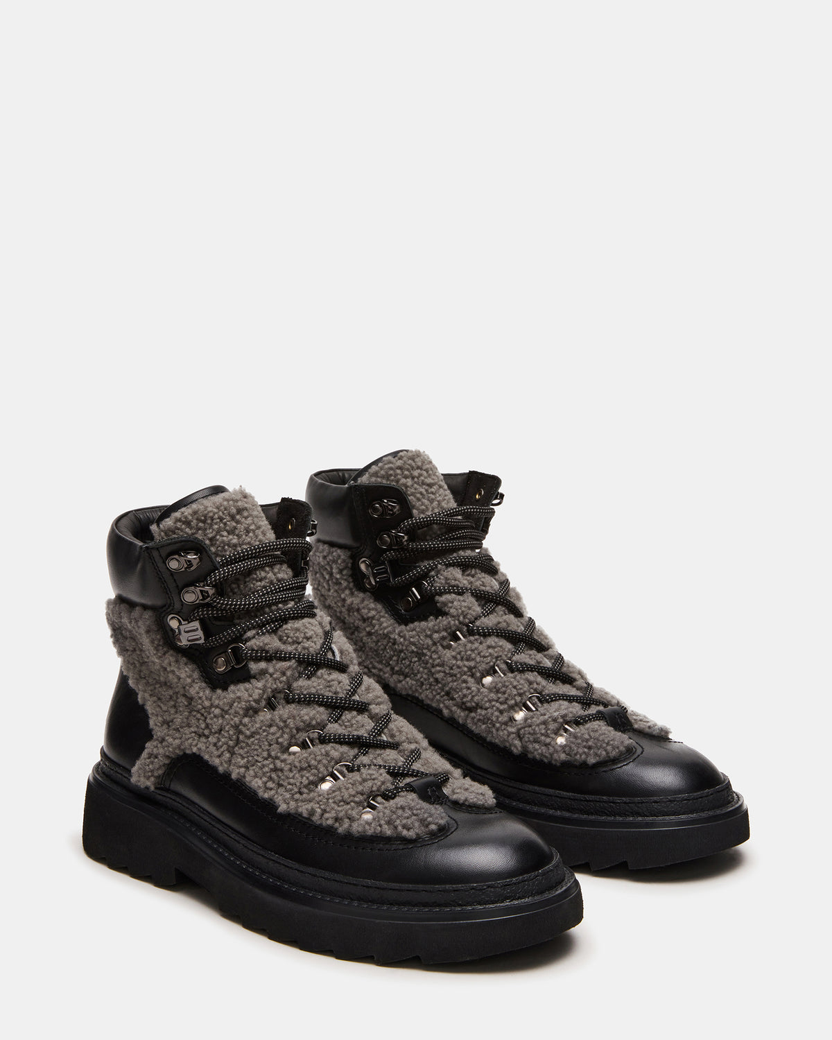 YOSEMITE Grey Multi Lace-Up Lug Men's Ankle Boot | Steve Madden