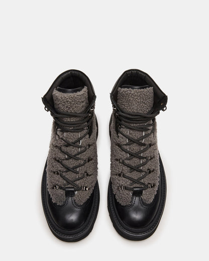 YOSEMITE Grey Multi Lace-Up Lug Men's Ankle Boot | Steve Madden