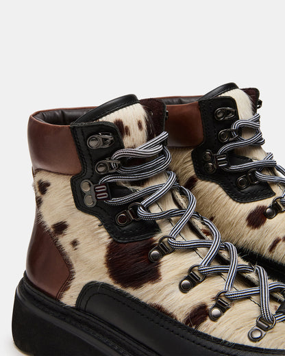 YOSEMITE Brown Multi Lace-Up Lug Men's Ankle Boot | Steve Madden