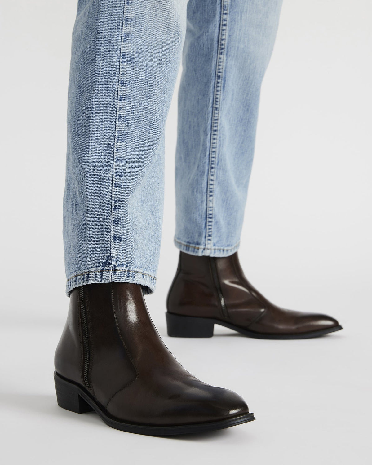 HAYNES Brown Leather Men's Ankle Boot | Steve Madden