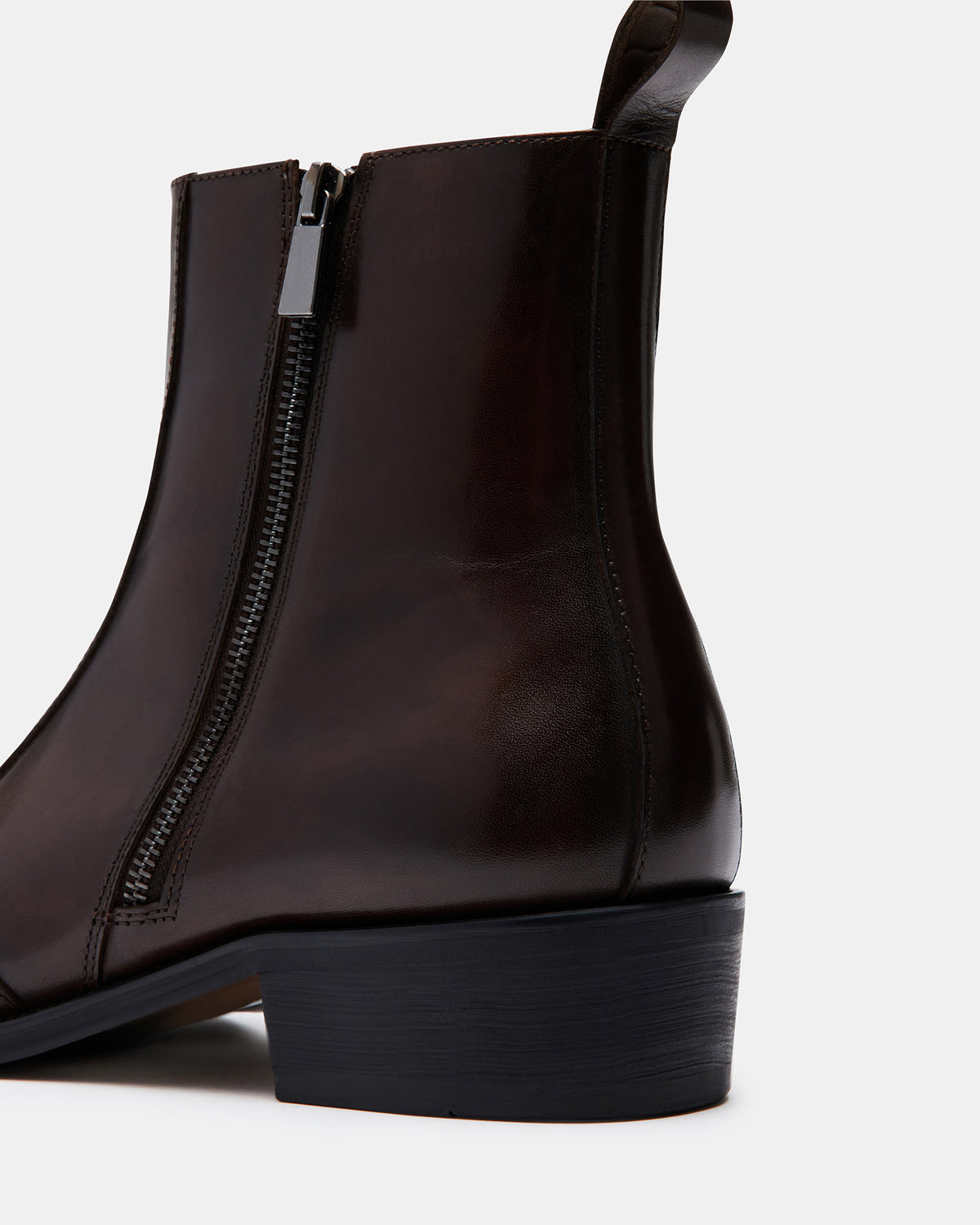 HAYNES Brown Leather Men's Ankle Boot | Steve Madden