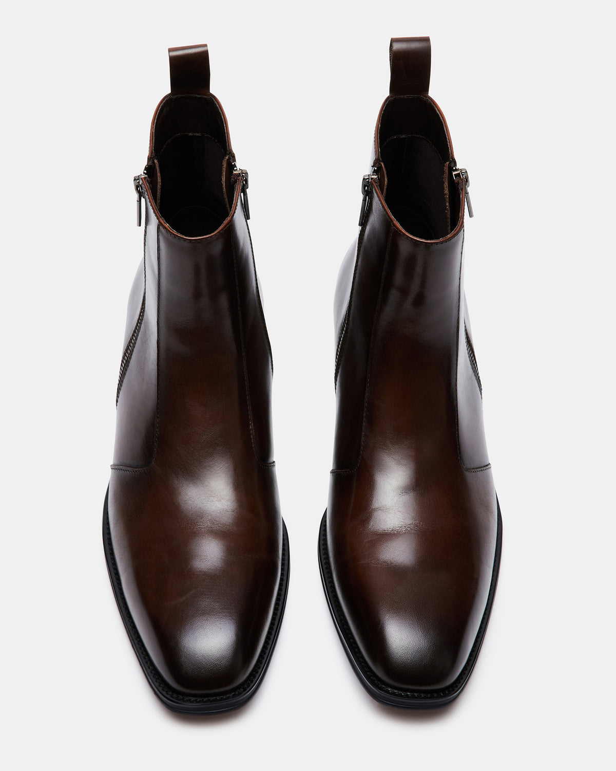 HAYNES Brown Leather Men's Ankle Boot | Steve Madden