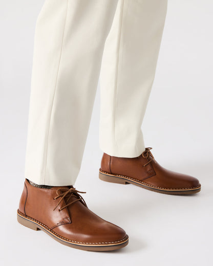HARROS Tan Leather Men's Ankle Boots | Steve Madden