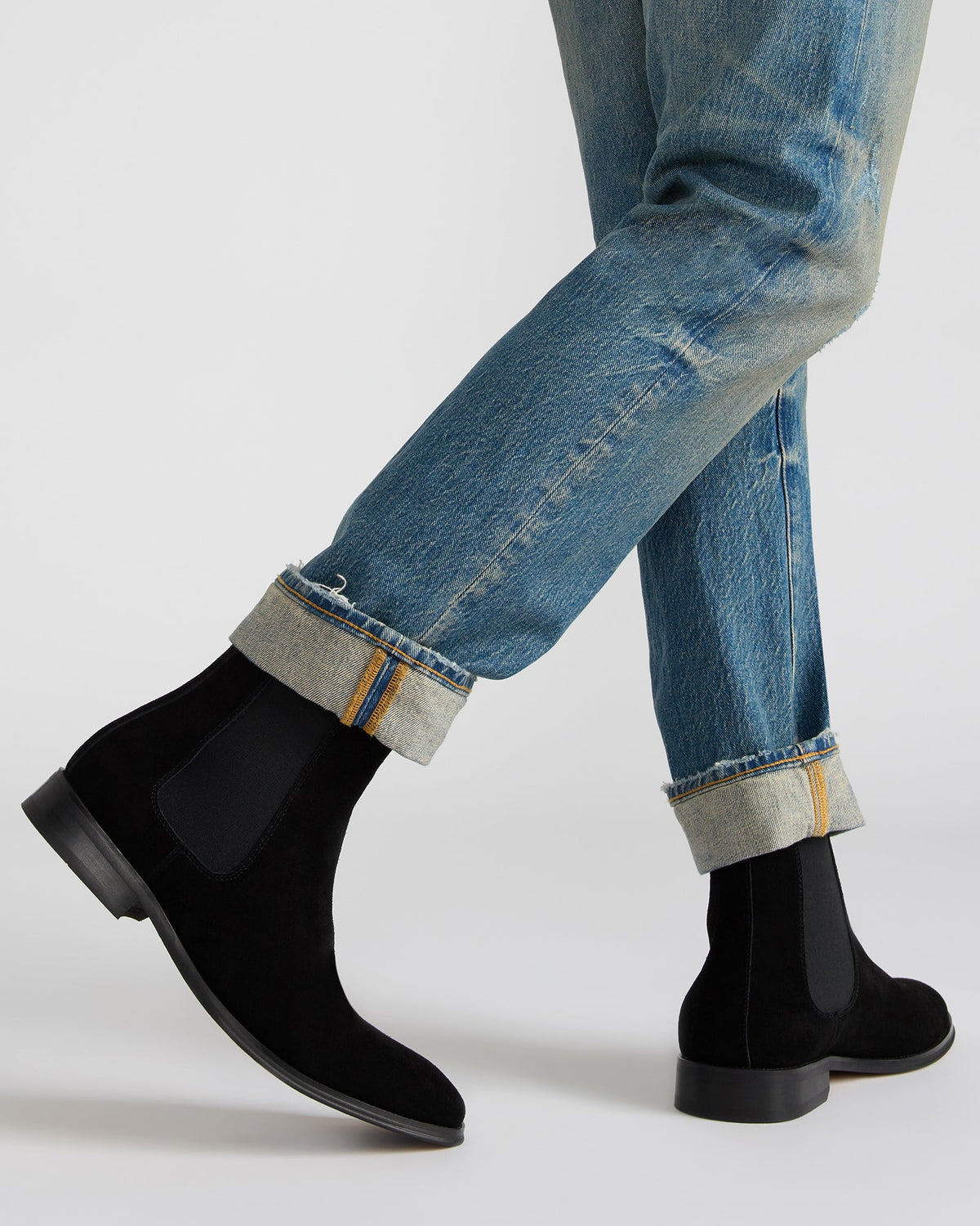 ALDAIR Black Suede Chelsea Men's Ankle Boot | Steve Madden