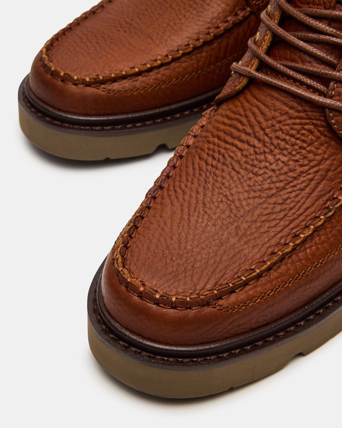 DAEL Brown Leather Lace-Up Men's Ankle Boot | Steve Madden