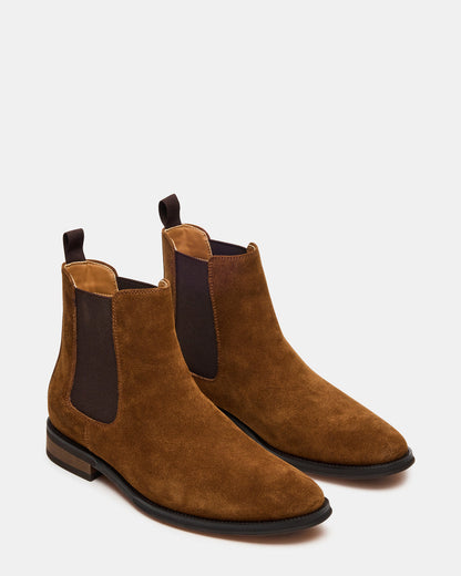 ALDAIR Chestnut Suede Chelsea Men's Ankle Boot | Steve Madden