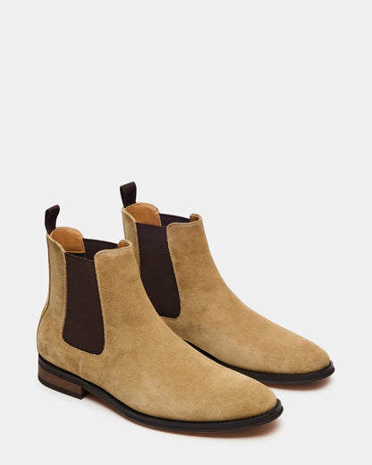 ALDAIR Taupe Suede Chelsea Men's Ankle Boot | Steve Madden