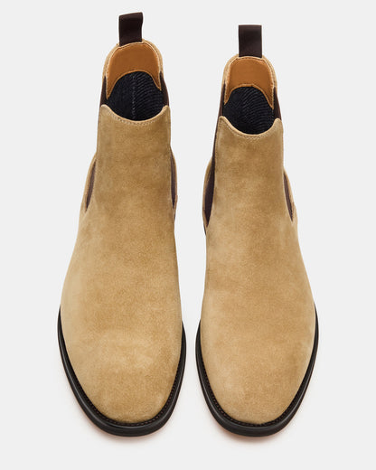 ALDAIR Taupe Suede Chelsea Men's Ankle Boot | Steve Madden