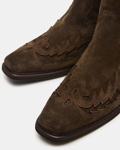 SANTANA Green Olive Western Men's Ankle Boot | Steve Madden