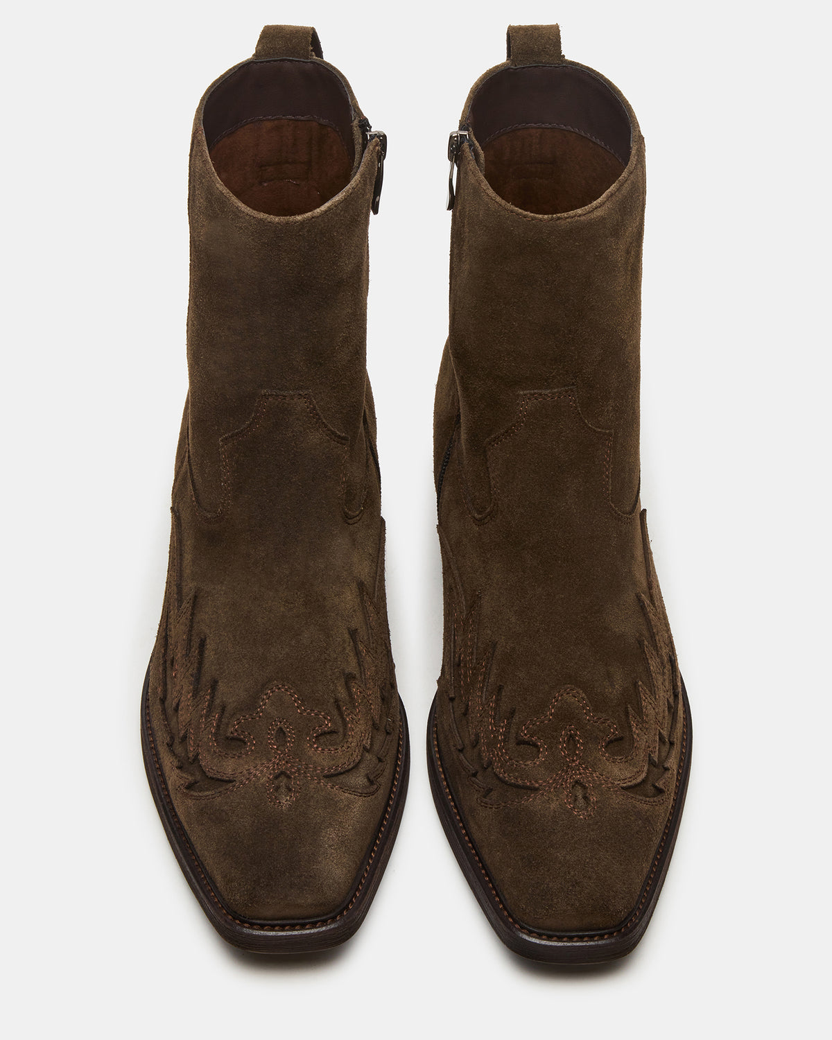 SANTANA Green Olive Western Men's Ankle Boot | Steve Madden