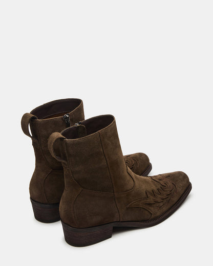 SANTANA Green Olive Western Men's Ankle Boot | Steve Madden