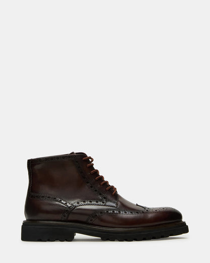 KODA Dark Brown Lace-Up Men's Ankle Boot | Steve Madden