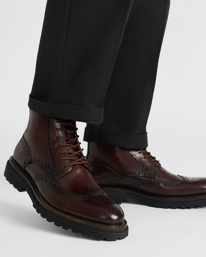 KODA Dark Brown Lace-Up Men's Ankle Boot | Steve Madden