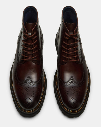 KODA Dark Brown Lace-Up Men's Ankle Boot | Steve Madden