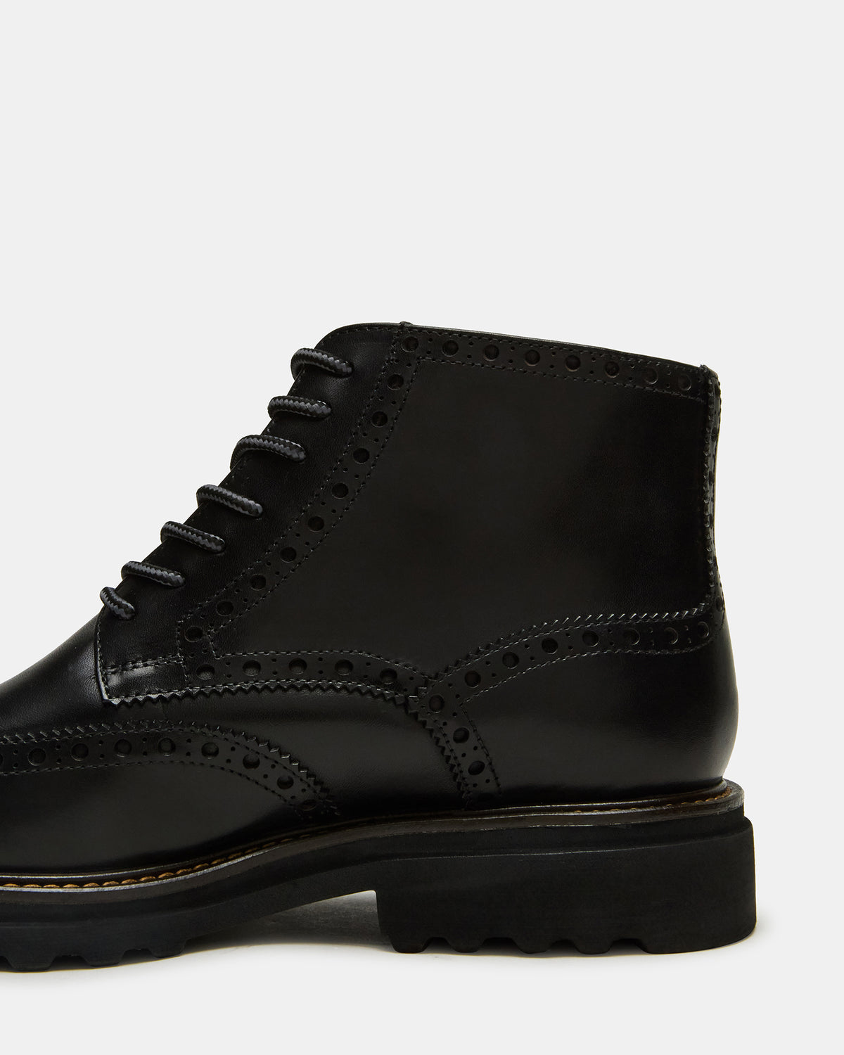 KODA Black Leather Lace-Up Men's Ankle Boot | Steve Madden