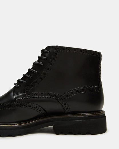KODA Black Leather Lace-Up Men's Ankle Boot | Steve Madden
