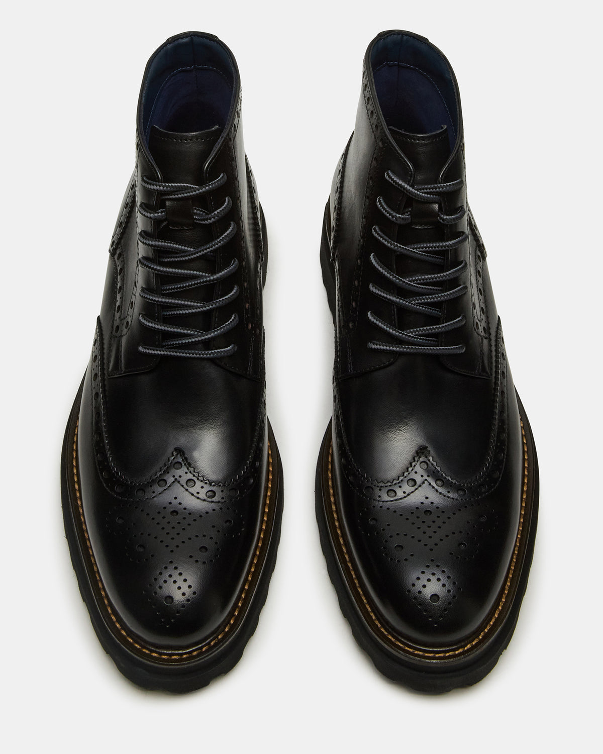 KODA Black Leather Lace-Up Men's Ankle Boot | Steve Madden