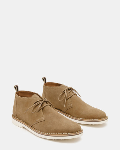 HERO Cognac Suede Lace-Up Ankle Men's Boots | Steve Madden