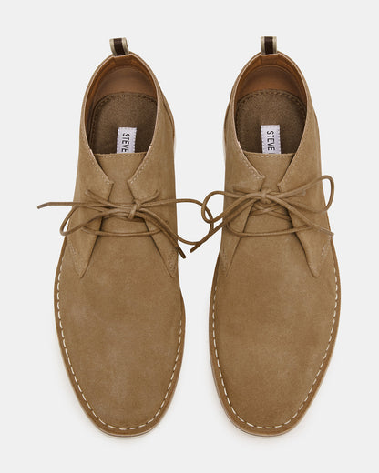 HERO Cognac Suede Lace-Up Ankle Men's Boots | Steve Madden