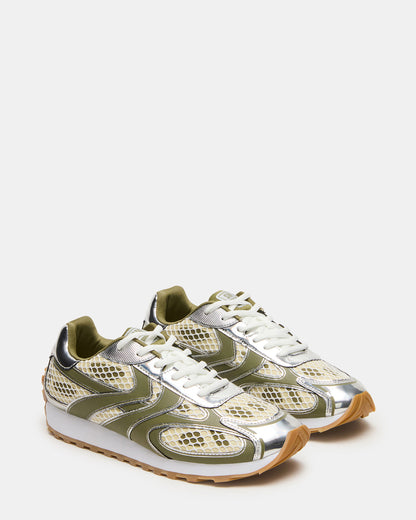 XYLO Green Low-Top Lace-Up Men's Sneakers | Steve Madden