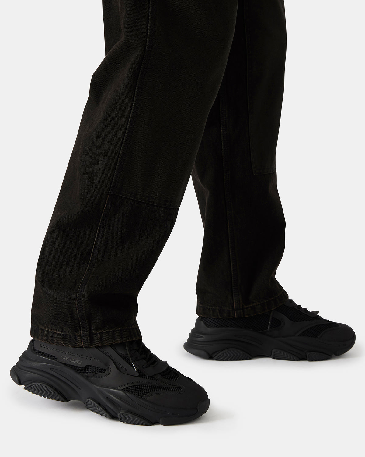 POSSESS Black Low-Top Lace-Up Men's Sneaker | Steve Madden