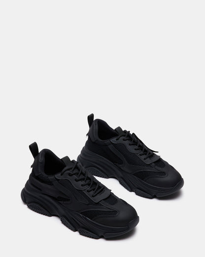POSSESS Black Low-Top Lace-Up Men's Sneaker | Steve Madden