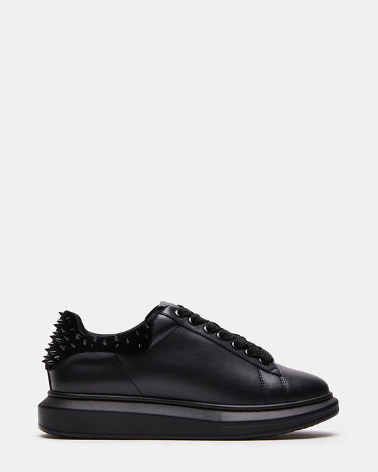 FROSTING Black Velvet Men's Low-Top Lace-Up Sneaker | Steve Madden
