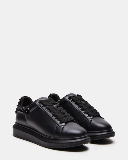 FROSTING Black Velvet Men's Low-Top Lace-Up Sneaker | Steve Madden
