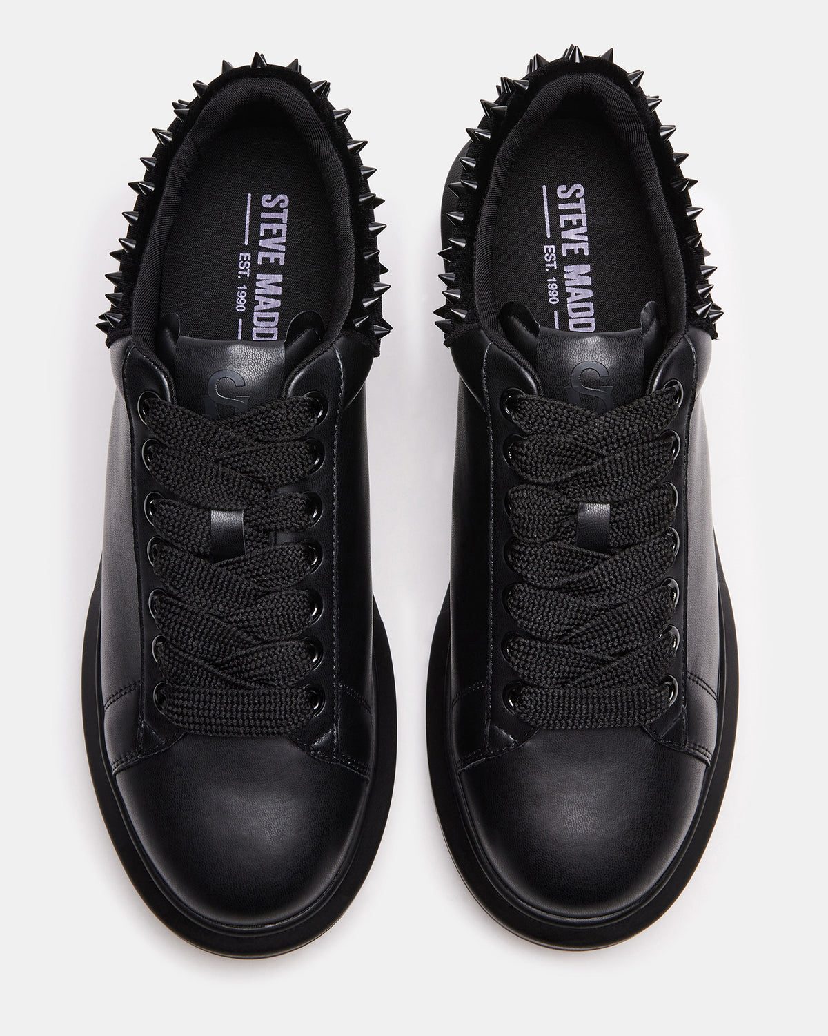 FROSTING Black Velvet Men's Low-Top Lace-Up Sneaker | Steve Madden