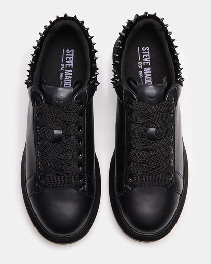 FROSTING Black Velvet Men's Low-Top Lace-Up Sneaker | Steve Madden