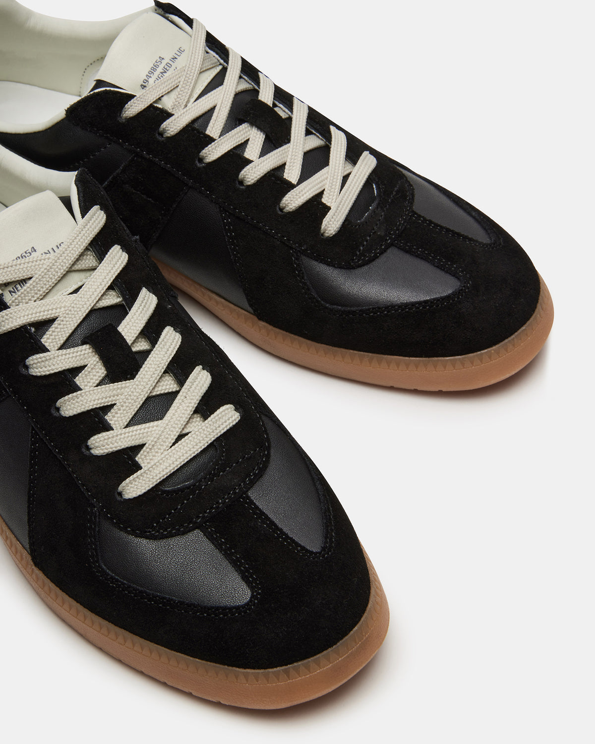 DIXON Black Leather Low-Top Panel Men's Sneaker | Steve Madden