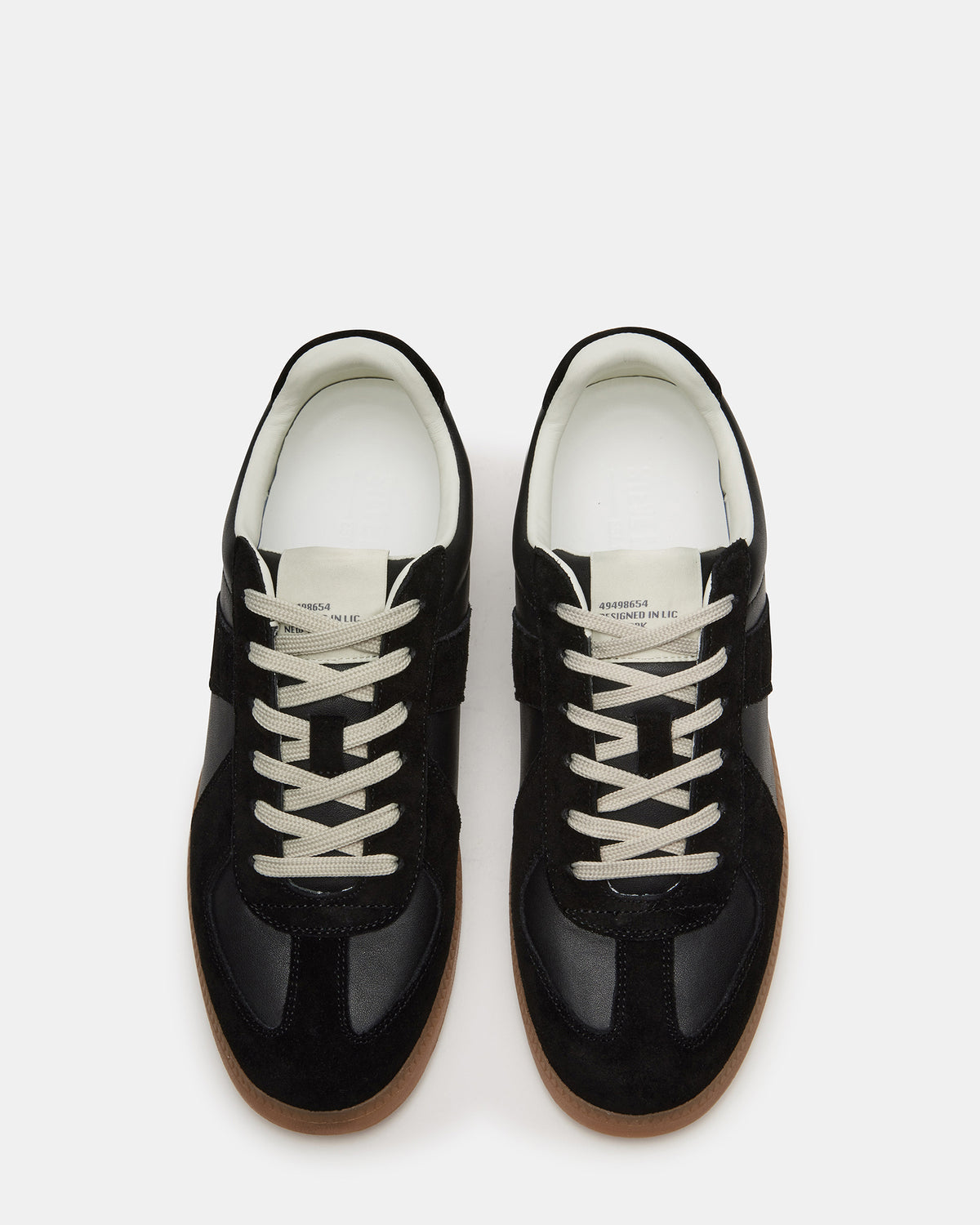 DIXON Black Leather Low-Top Panel Men's Sneaker | Steve Madden