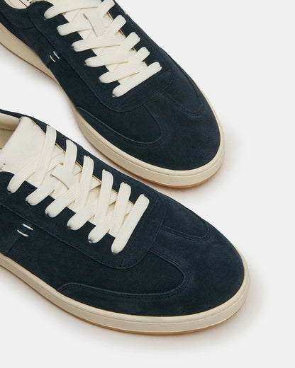 DYLAN Navy/White Low-Top Lace-Up Platform Men's Sneaker | Steve Madden