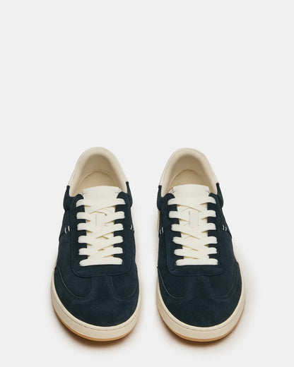 DYLAN Navy/White Low-Top Lace-Up Platform Men's Sneaker | Steve Madden