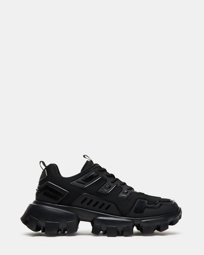 PONCE Black Men's Chunky Sole Lace Up Sneaker | Steve Madden