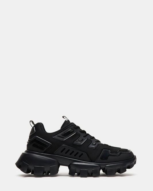 PONCE Black Men's Chunky Sole Lace Up Sneaker | Steve Madden