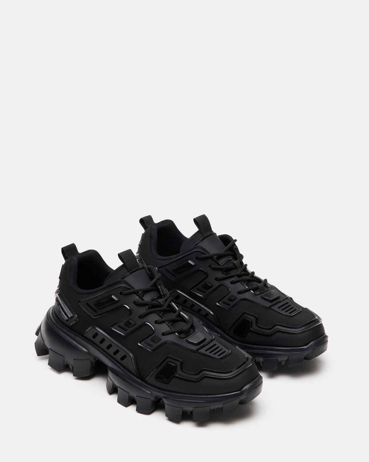 PONCE Black Men's Chunky Sole Lace Up Sneaker | Steve Madden
