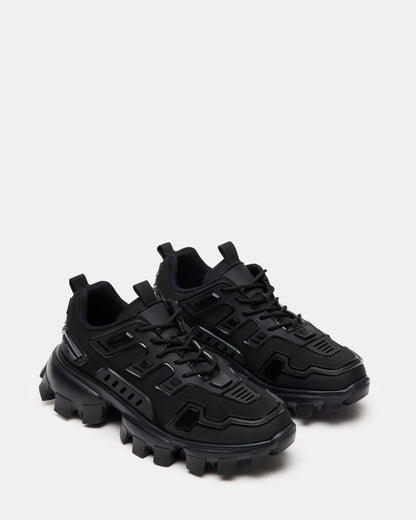 PONCE Black Men's Chunky Sole Lace Up Sneaker | Steve Madden