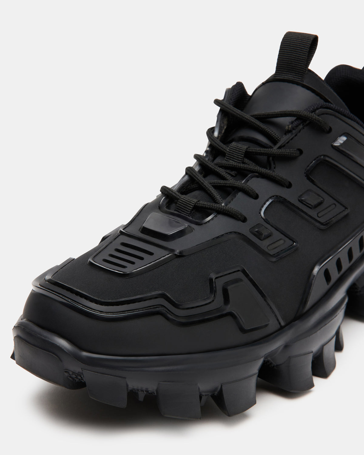 PONCE Black Men's Chunky Sole Lace Up Sneaker | Steve Madden