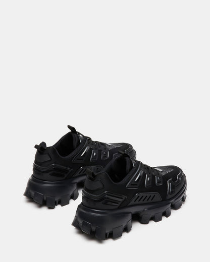 PONCE Black Men's Chunky Sole Lace Up Sneaker | Steve Madden