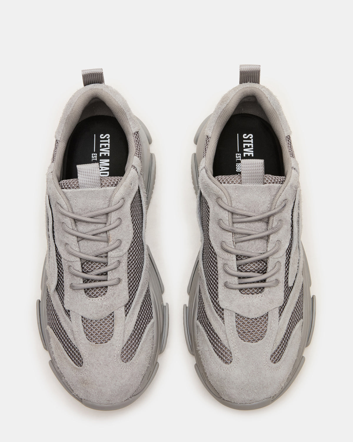 POSSESS Grey Suede Low-Top Lace-Up Men's Sneaker | Steve Madden