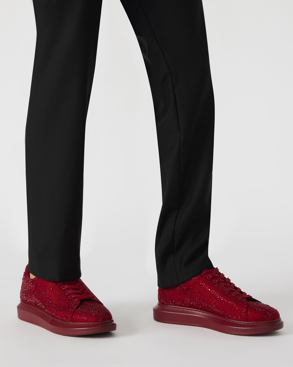 ICEBOX Red Multi Men's Low-Top Lace-Up Sneaker | Steve Madden