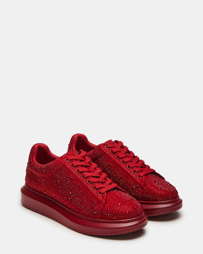 ICEBOX Red Multi Men's Low-Top Lace-Up Sneaker | Steve Madden