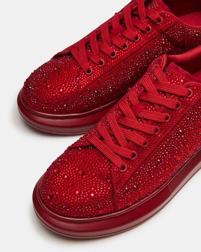 ICEBOX Red Multi Men's Low-Top Lace-Up Sneaker | Steve Madden