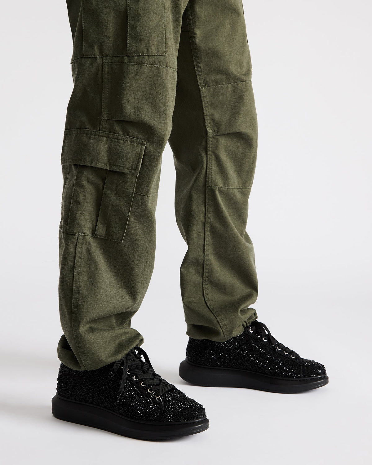 ICEBOX Rhinestone Men's Low-Top Lace-Up Sneaker | Steve Madden