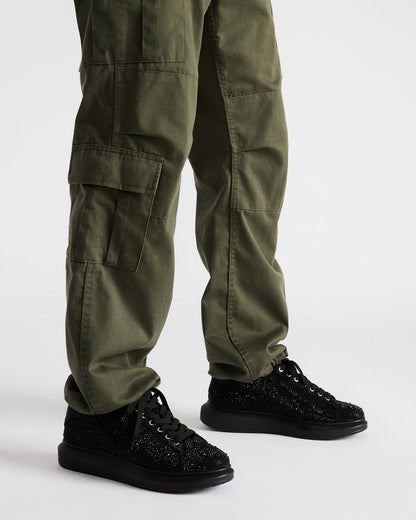 ICEBOX Rhinestone Men's Low-Top Lace-Up Sneaker | Steve Madden