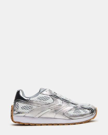 XYLO Silver Low-Top Lace-Up Men's Sneakers | Steve Madden