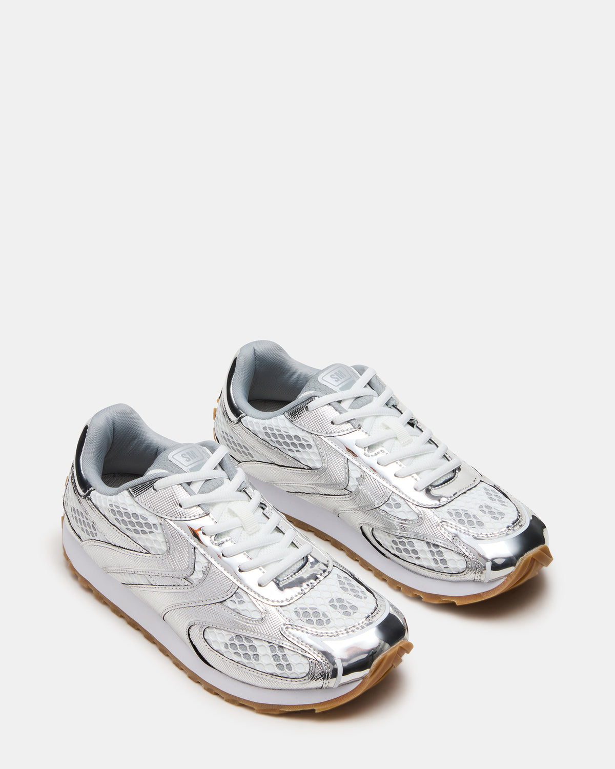 XYLO Silver Low-Top Lace-Up Men's Sneakers | Steve Madden