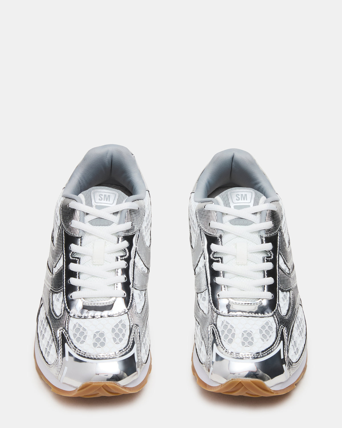 XYLO Silver Low-Top Lace-Up Men's Sneakers | Steve Madden