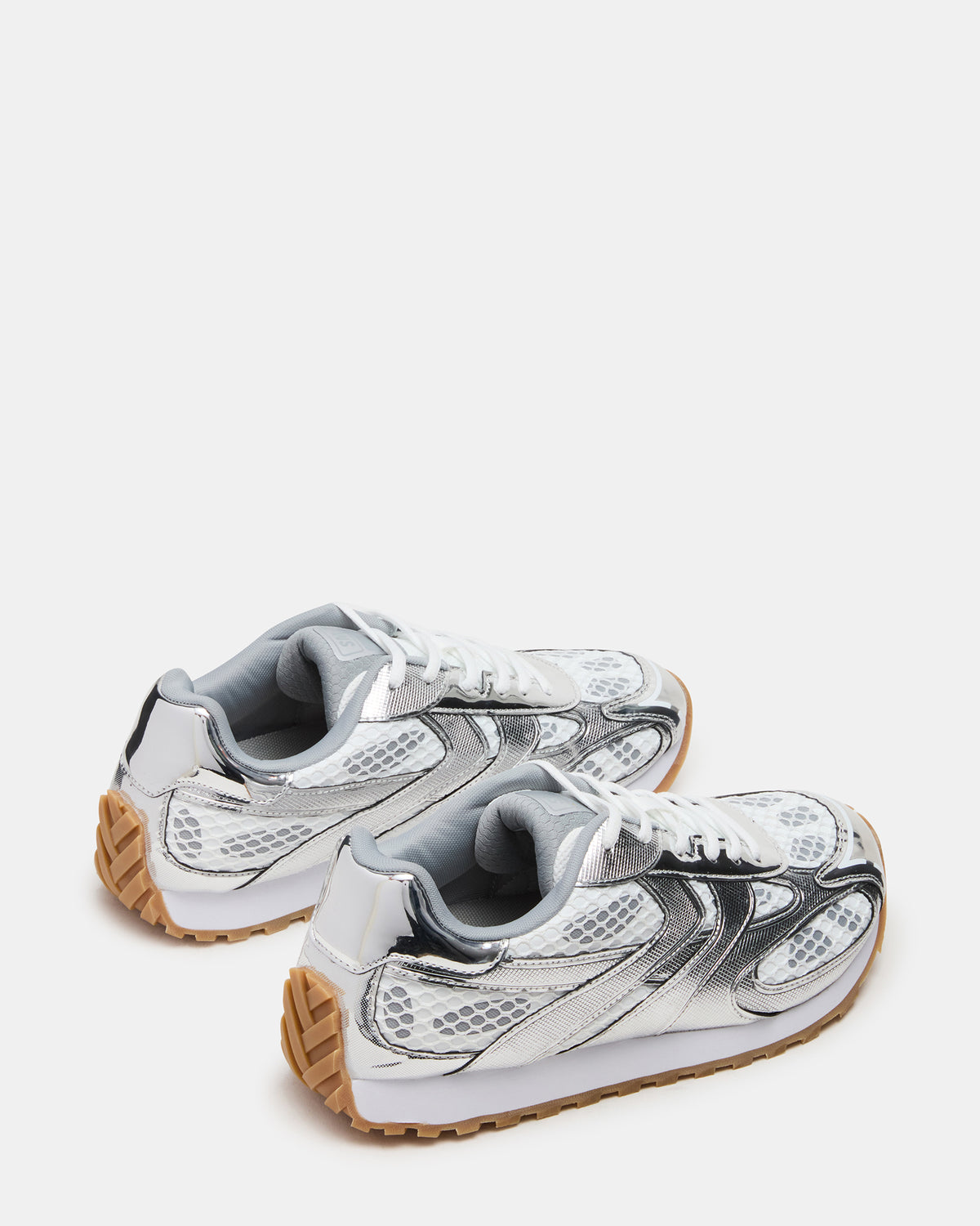 XYLO Silver Low-Top Lace-Up Men's Sneakers | Steve Madden
